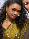 Brass pachi kundan latkan facelet, jewellery accessory