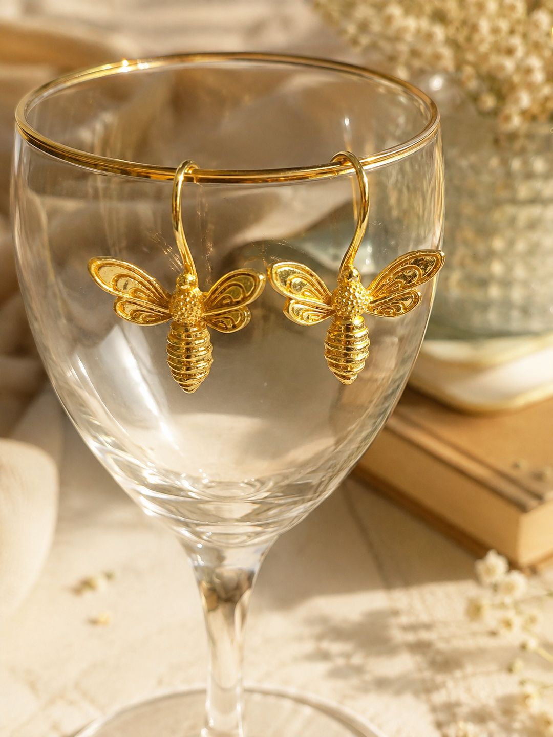 Brass beauty bee dangler, jewellery accessory