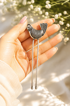 Brass oxidised birdie hair pin, jewellery hair accessory