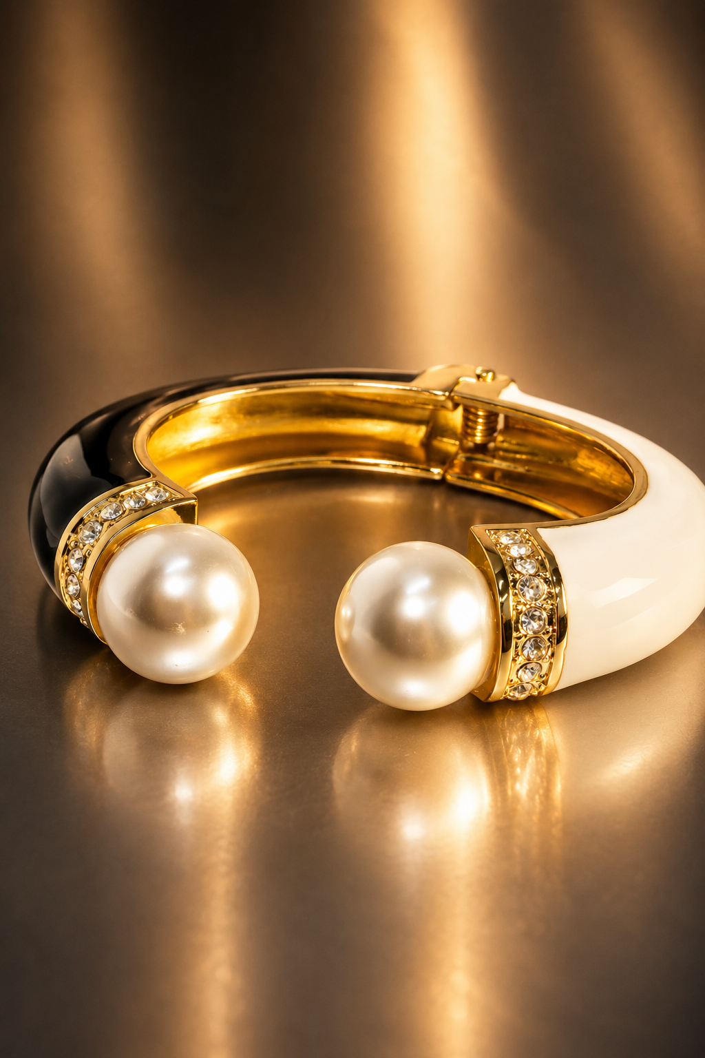Black and White Pearl Handcuff