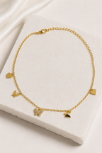 Butterfly with Heart Anklet