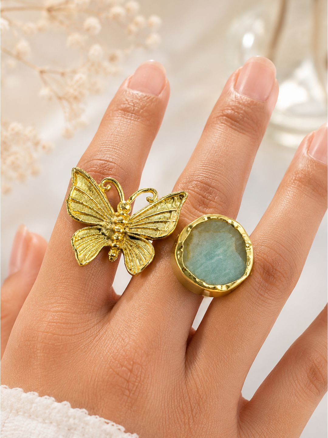 Butterfly with a Pond Ring