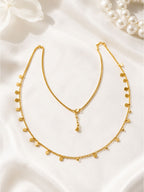 Anti-tarnish stainless steel circular disc waist chain, jewellery accessory