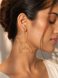 Brass clip on hollow butterfly dangler, jewellery accessory