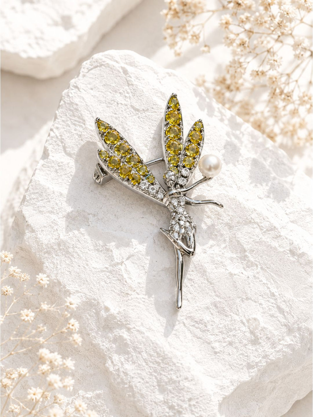 Copper dancing fairy brooch, jewellery accessory
