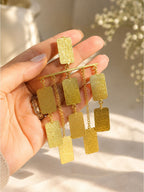 Brass dangling gold blades dangler, jewellery accessory
