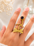 Brass dragonfly wrap ring, jewellery accessory