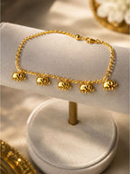 Anti-tarnish stainless steel elephants beads anklet, jewellery accessory