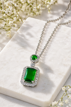 Emerald Green Crystal Locket