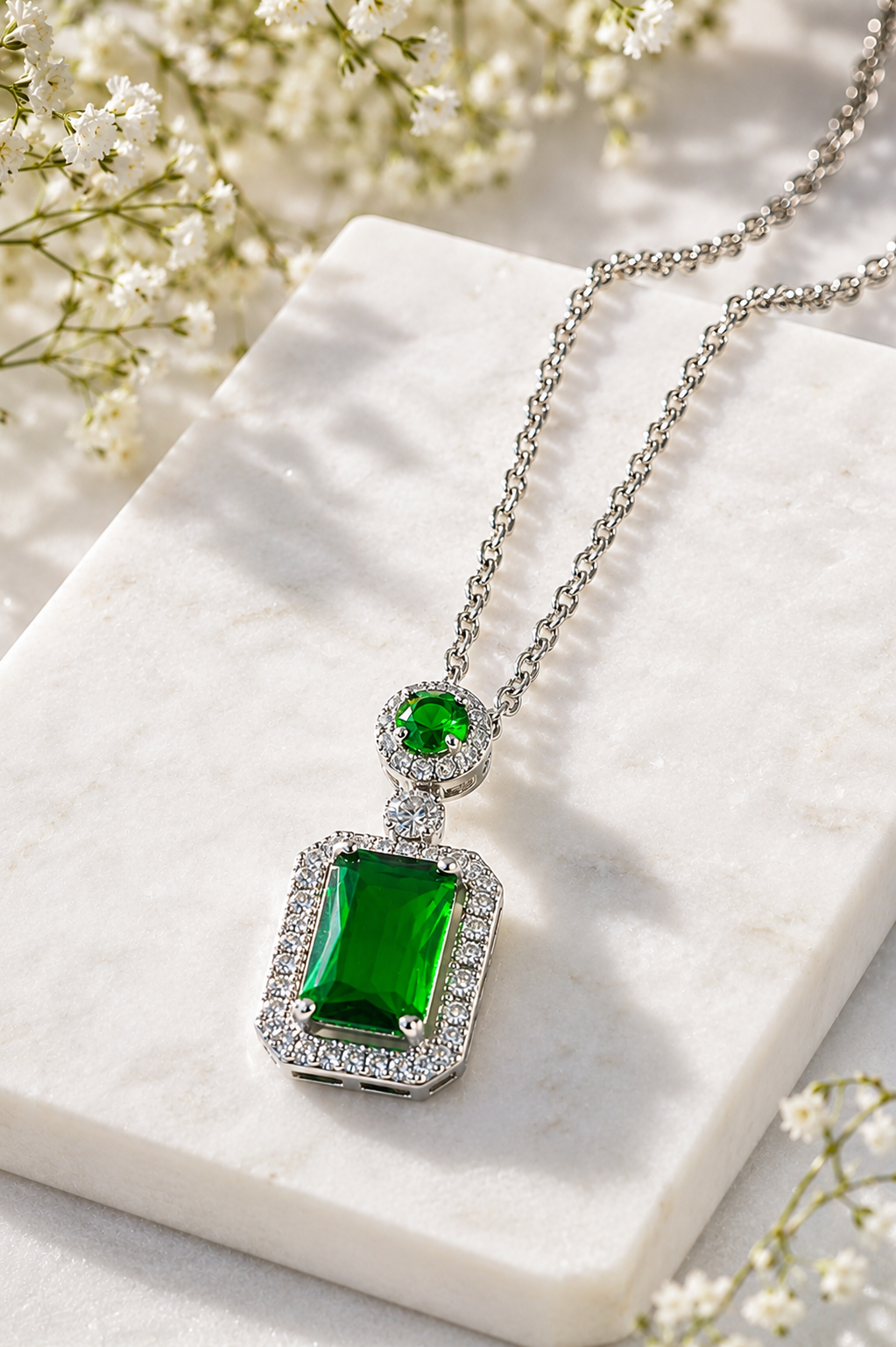 Emerald Green Crystal Locket