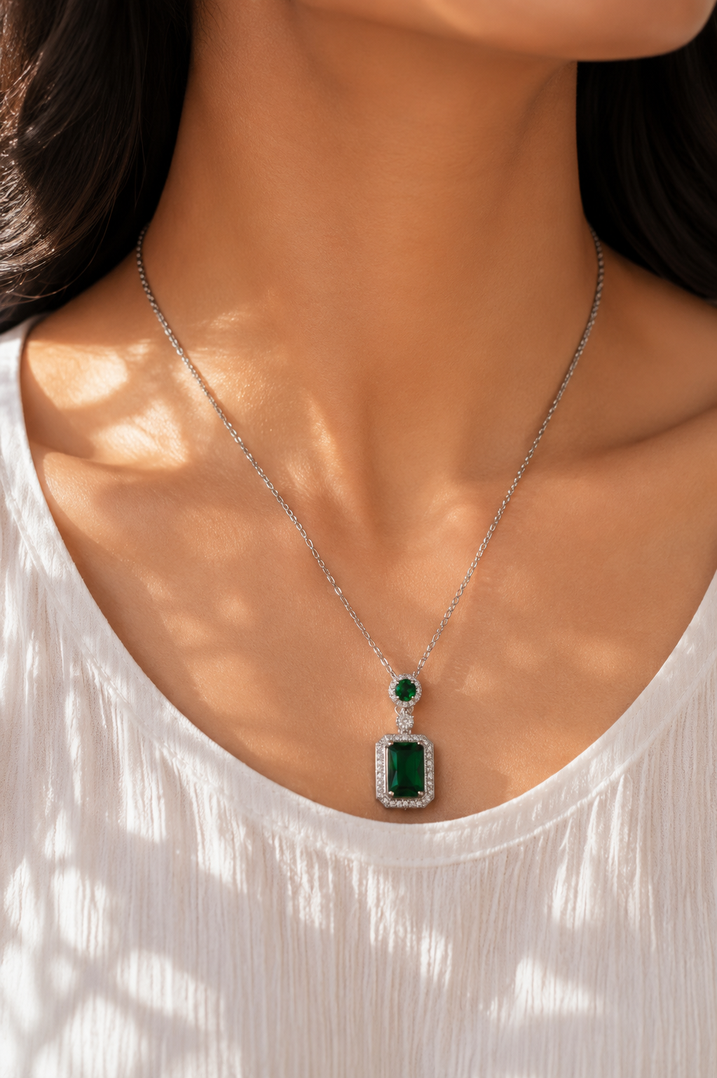 Emerald Green Crystal Locket