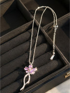 Anti-tarnish stainless steel five petal floral pendant, jewellery accessory