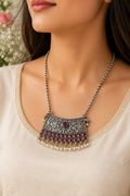 Floral Pendant Long Neckpiece