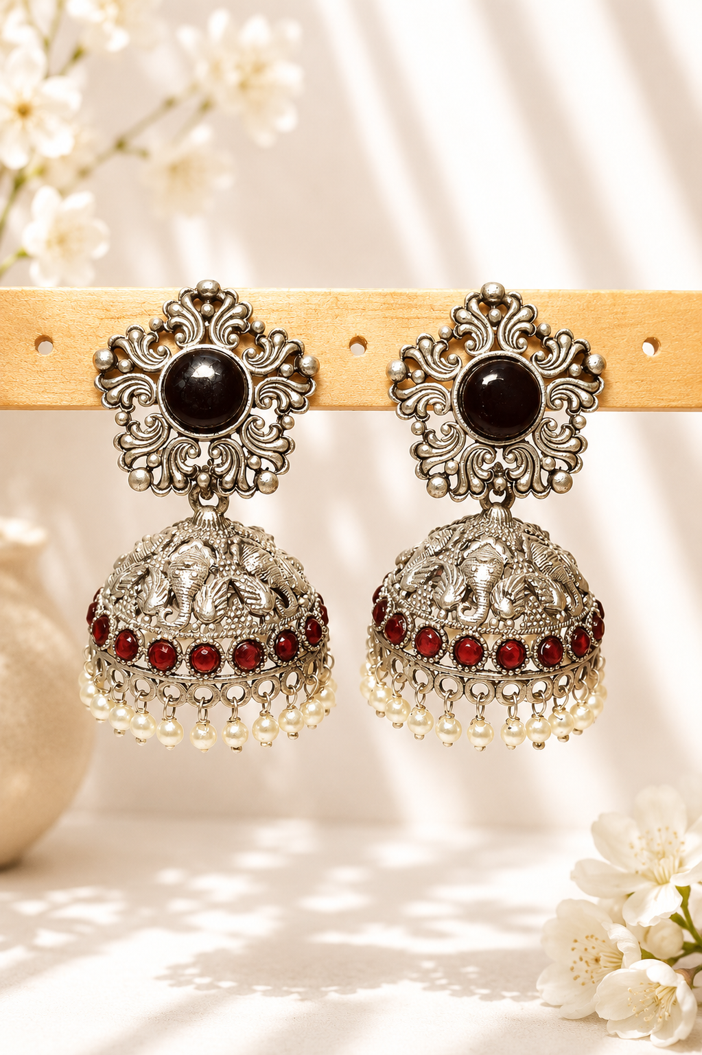 Flower Haathi Jhumki