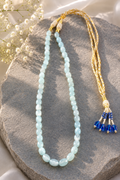 Green Polished Oval Egg Shaped Jade Stones Neckpiece