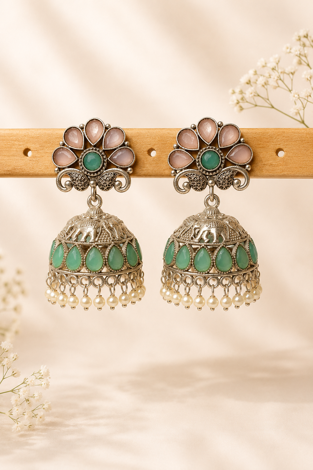 Half flower Haathi Jhumki