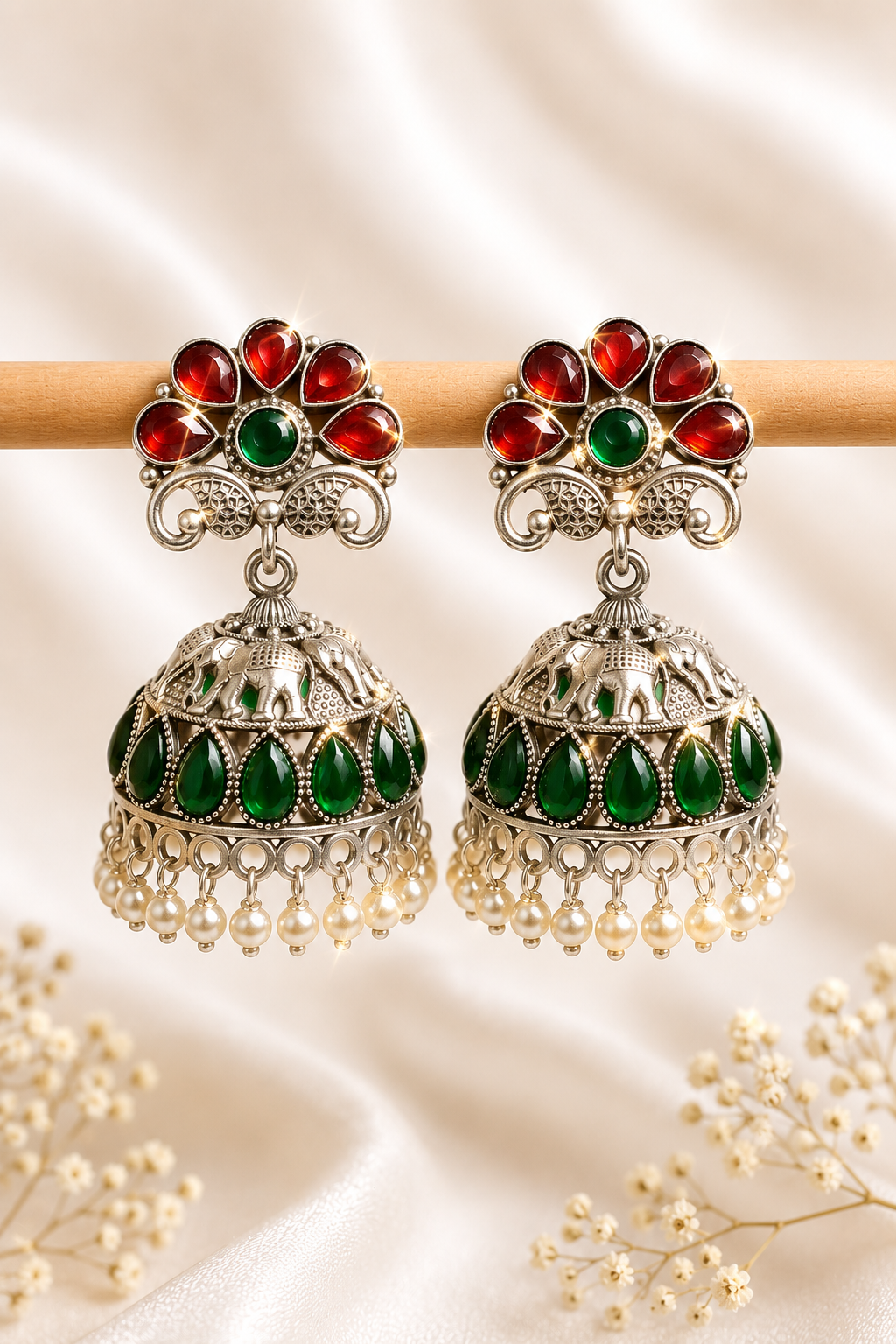 Half flower Haathi Jhumki