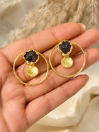 Hammered Circular Frame Stud