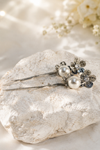 Hammered Flowers with Pearls
