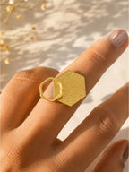 Brass hexagon sides ring, jewellery accessory