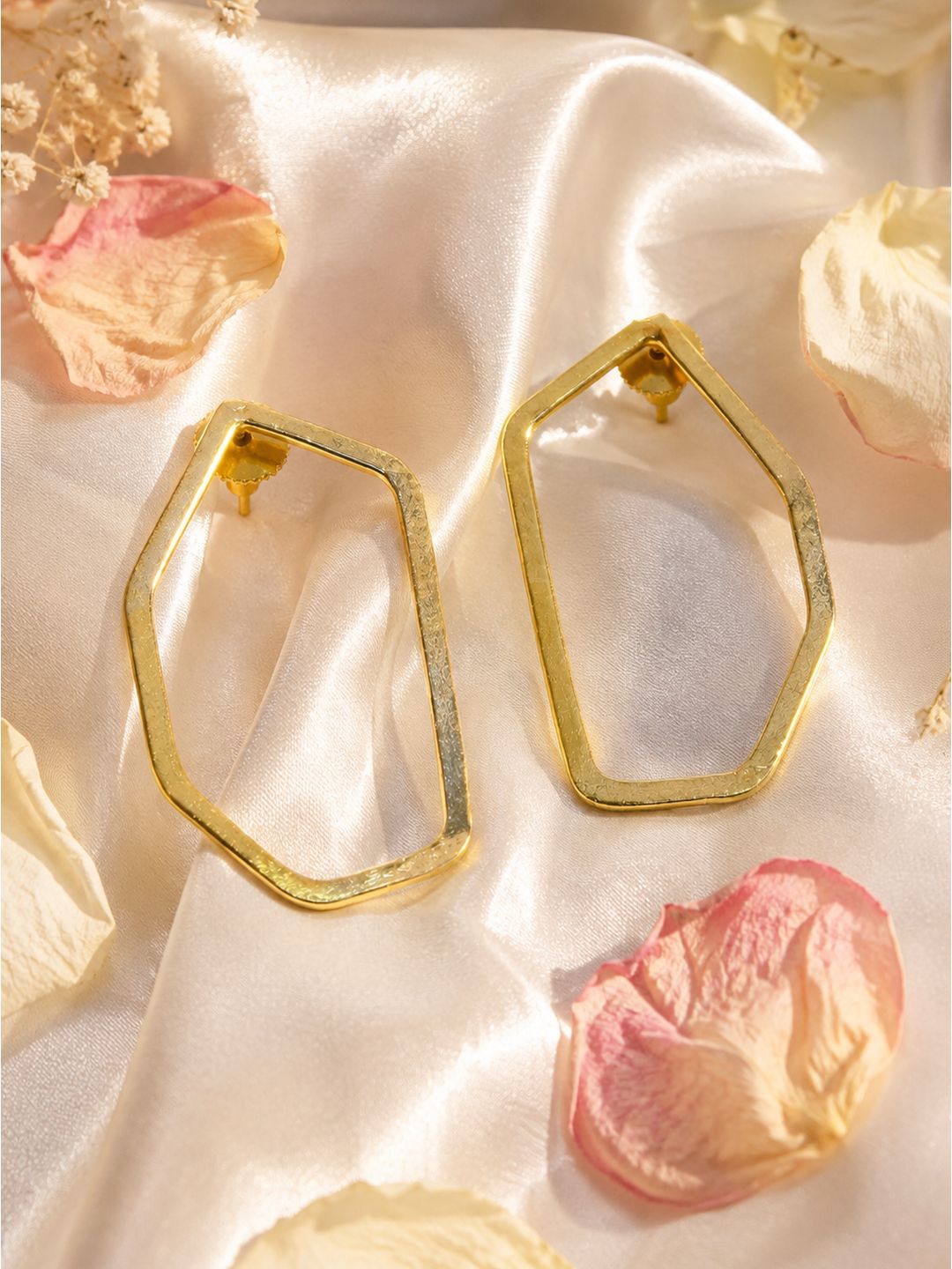 Brass hollow hexagons dangler, jewellery accessory