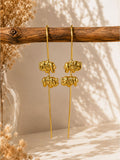 Brass opposite elephant earpins earrings, jewellery accessory