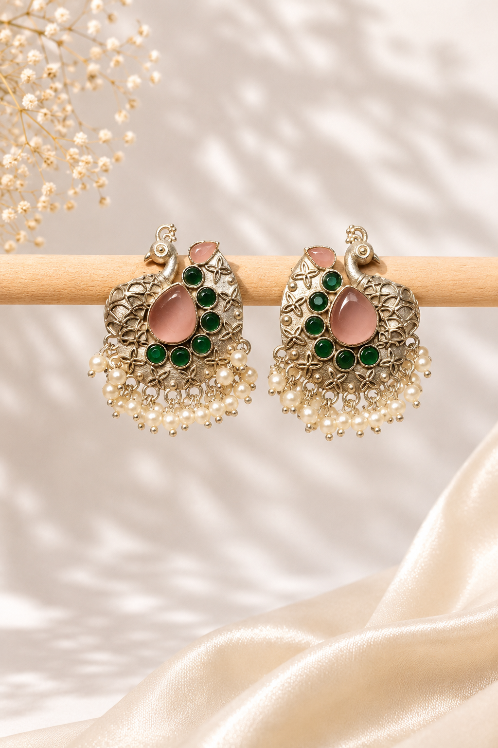 Ornate Peacock Stud