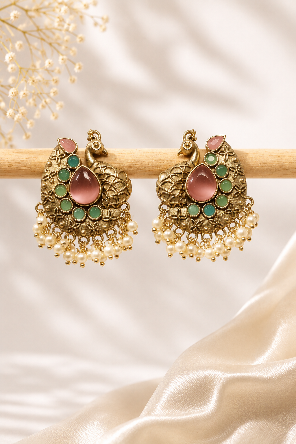 Ornate Peacock Stud