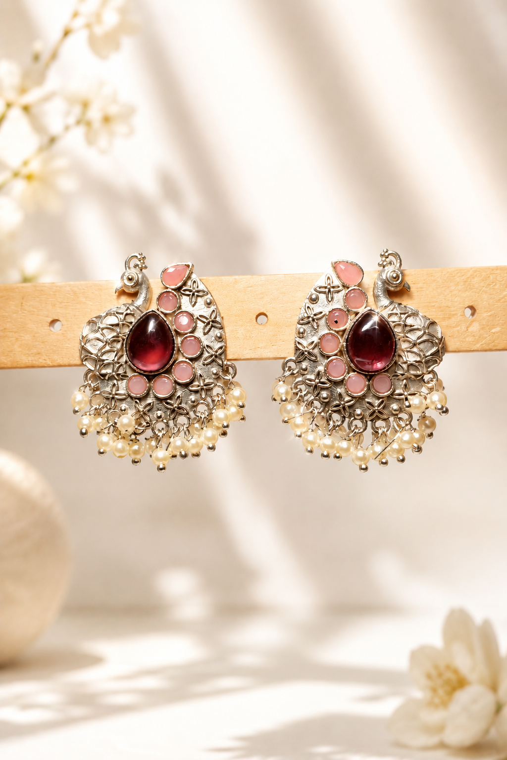 Ornate Peacock Stud