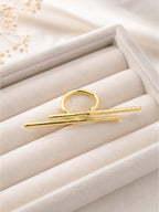 Brass parallel bars ring, jewellery accessory