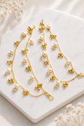 Pearl Bells Long Earchain