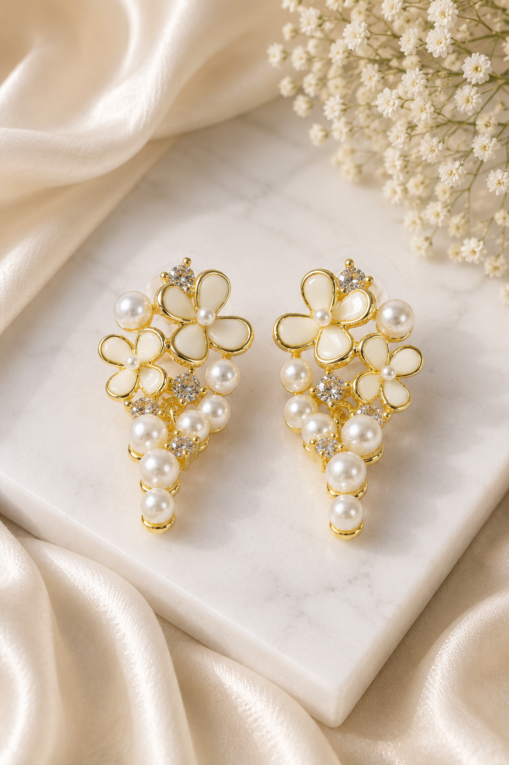 Pearl Floral Studs
