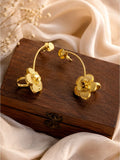 Brass rose earcuffs earrings, jewellery accessory
