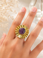 Textured Sunflower Ring