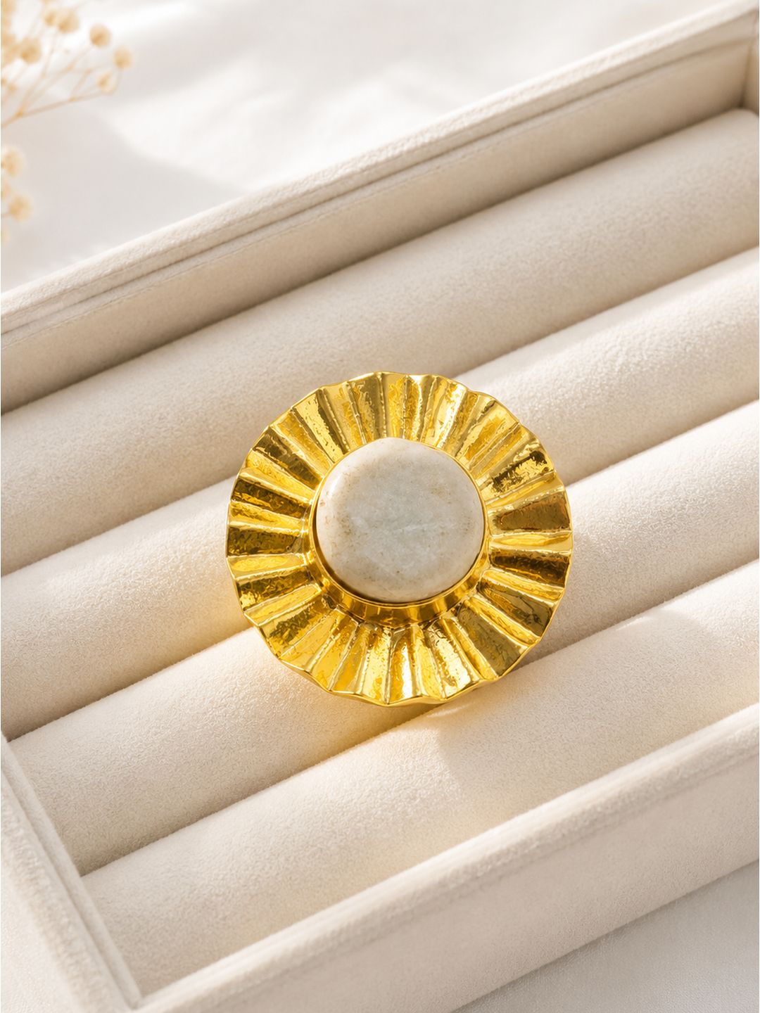 Textured Sunflower Ring