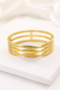 Triple Layered Crystal Cuff