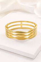 Triple Layered Crystal Cuff