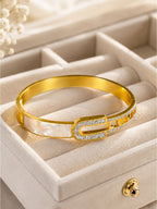 Anti-tarnish stainless steel u shaped mop bangle, jewellery accessory