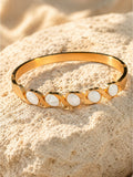 Anti-tarnish stainless steel wave mop bangle, jewellery accessory