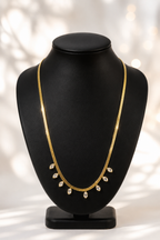 White Beads in Snake Chain