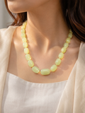 Aquamarine Stone Beads Neckpiece