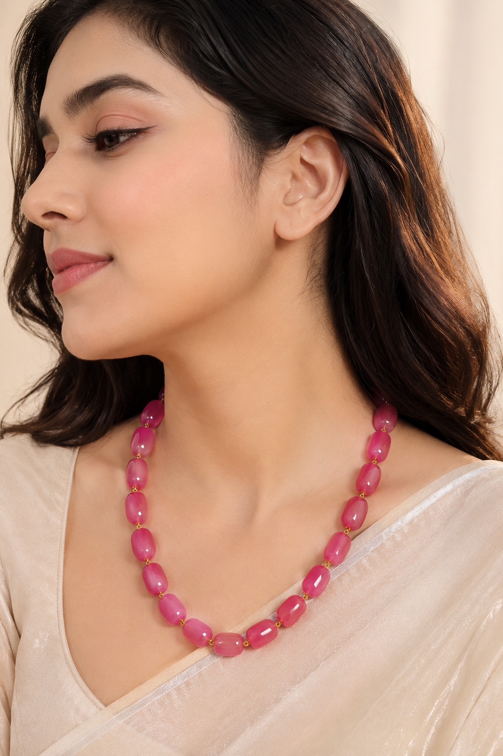 Babypink Jade Stone Neckpiece