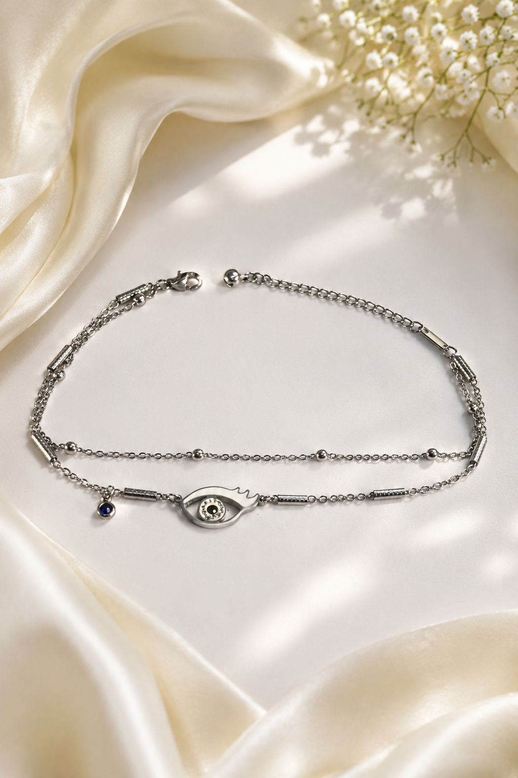 Evil Eye Double Layer Anklet