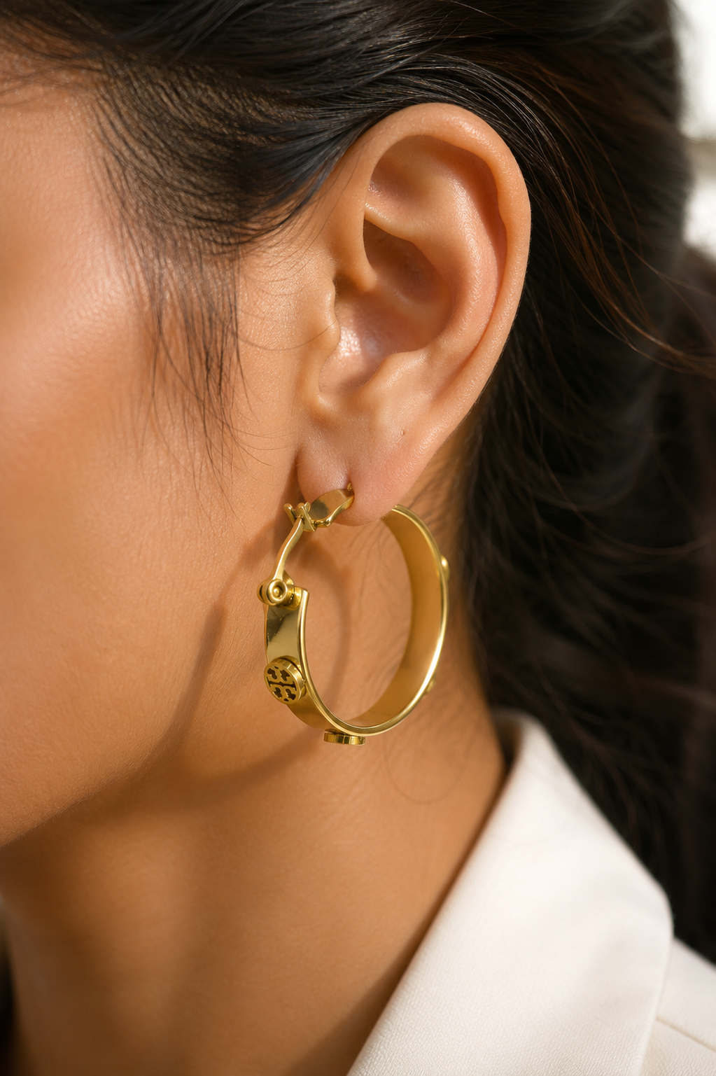 Floral Drap Hoops