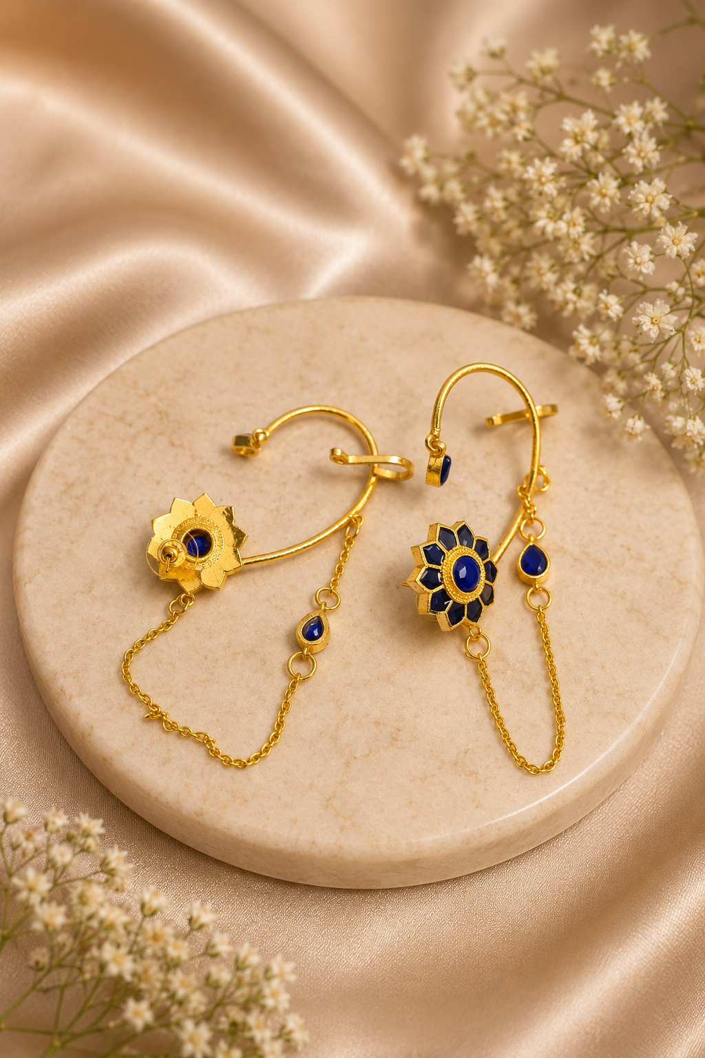Flower Chain Ear Cuffs