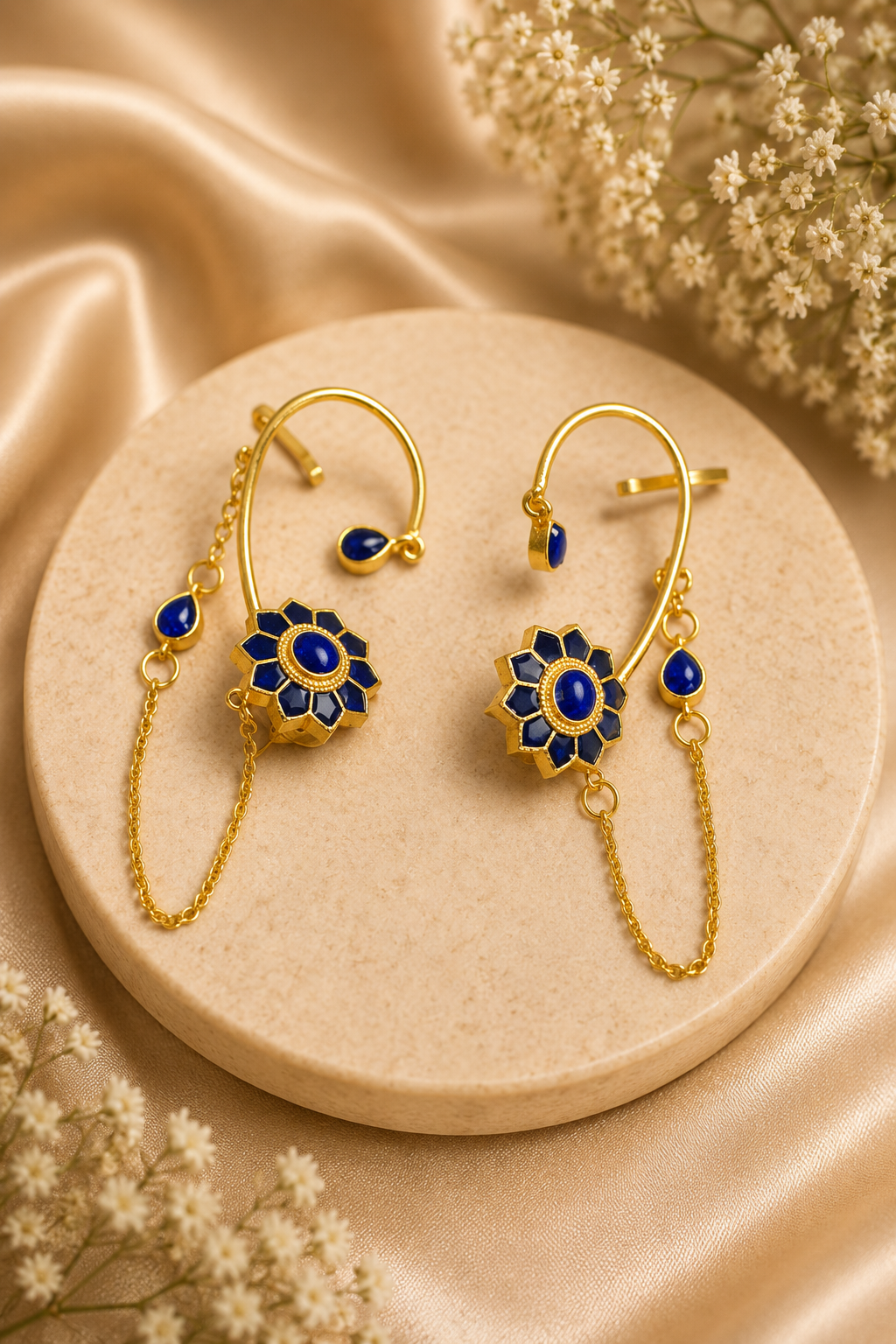 Flower Chain Ear Cuffs
