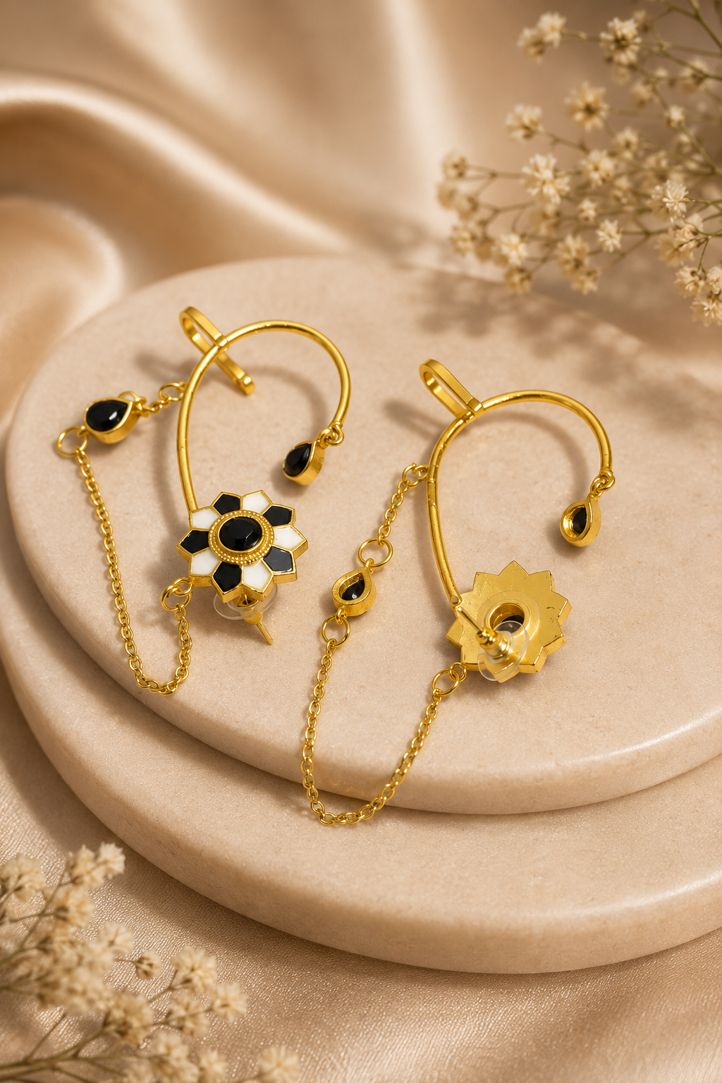 Flower Chain Ear Cuffs