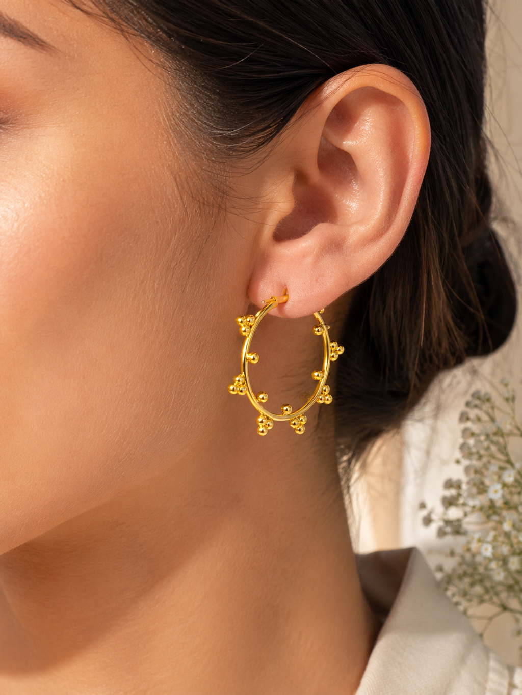 Flowered Hoops