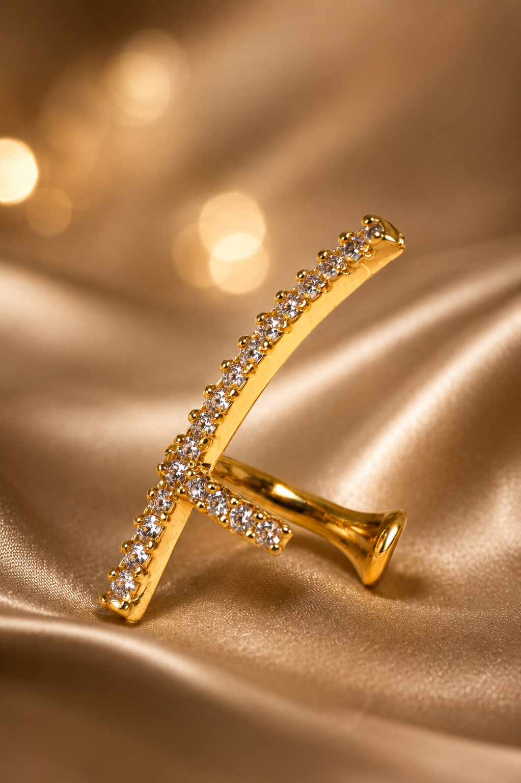 Long Cross Ear Cuff