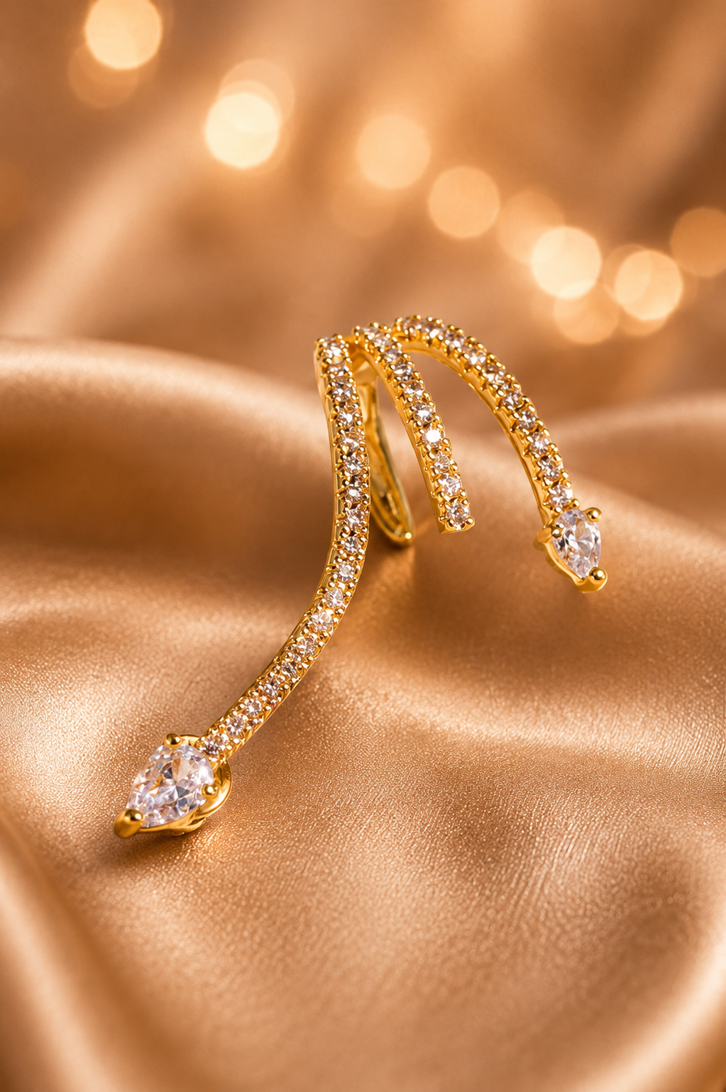 Long Snake Ear Cuff